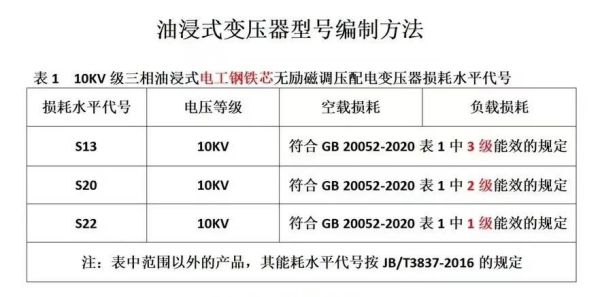 表1 电工钢带油浸式变压器型号编制办法